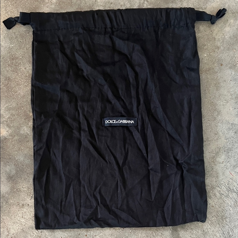 Authentic Dolce & Gabbana Black Drawstring Storage Pouch